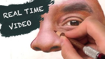 HOW TO DRAW a realistic nose with colored pencils