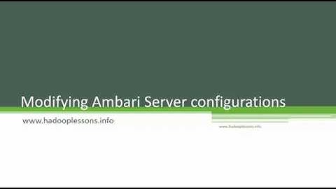 How to modify ambari server properties ?