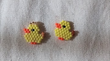 Brick Stitch Miyuki Beaded Duck Tutorial for Beginners. How to Make Miyuki Duck #diy #learning