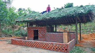 Building Brick Fences and Roofing - Build Pig Barn and Chicken Coop | Điền Tiểu Vân