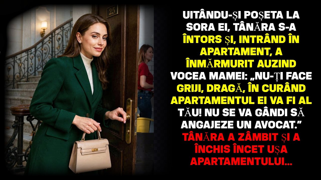 Uitându-și poșeta la soră, fata se întoarse și înlemni auzind în apartament vocea mamei...