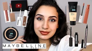 مكياج كامل من ماركة ميبيلين✨️| one brand makeup tutorial