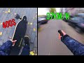 What 37km/h (23mph) on a 400$ electric skateboard feels like...