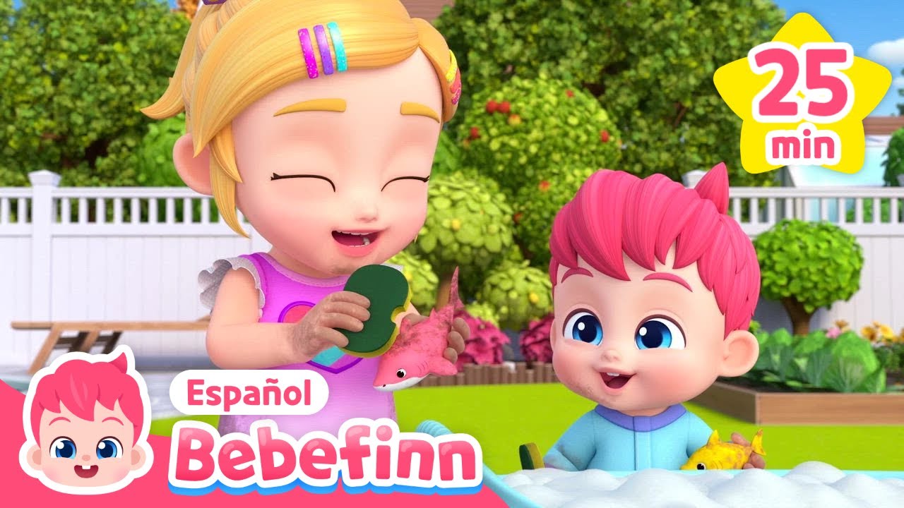 🛁Hora de Baños con Tiburón Bebé y Bebefinn | Canciones Infantiles | Bebefinn en español