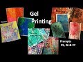 Gel Printing Wax Crayon Resist, Recycle Baby Wipes, Burlap 25, 26, 27