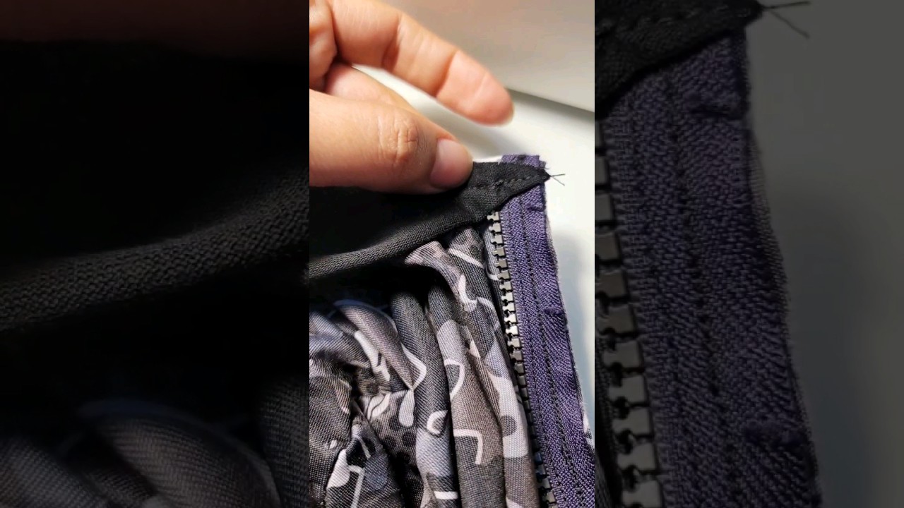 attaching collar and lining fabric to jacket handmade #bombers # ...