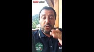 Matteo Salvini diretta Facebook 22 agosto 2018 spunta la figlia