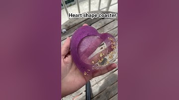 Heart Shape Coaster #craft #decorative #resin #resinart #resinartist #diy #glitter #shorts #coaster