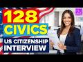 USCIS 128 Civics Questions and SIMPLE Answers | 2026 Civics Test US Naturalization | 2X | #n400