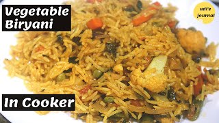 Vegetable Biryani In Cooker | How To Make Vegetable Biryani In Cooker By  Udi's Journal