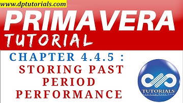 Primavera P6 Tutorials : Chapter - 4.4.5 :Storing Past Period Performance in Primavera | dptutorials