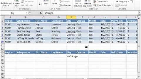 Excel 2010 Tutorial Using Complex Criteria Microsoft Training Lesson 25.6