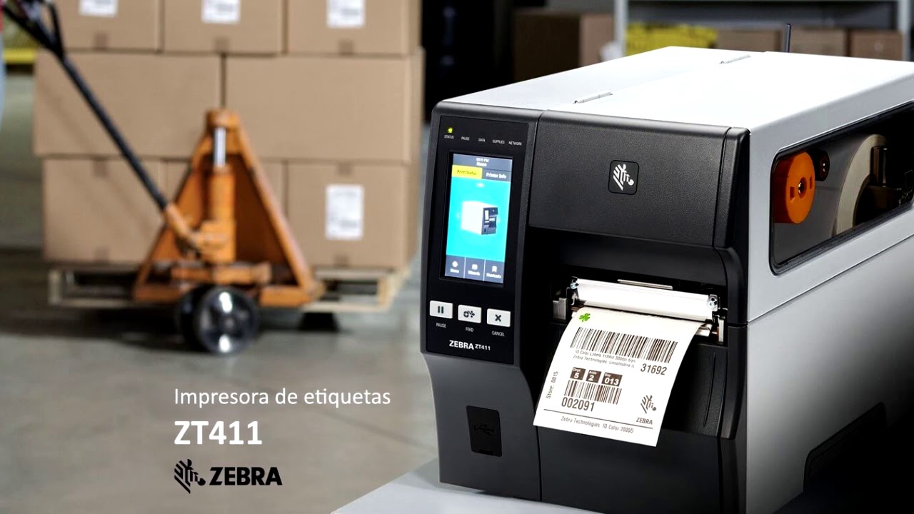 Impresora industrial de etiquetas Zebra ZT411 - YouTube