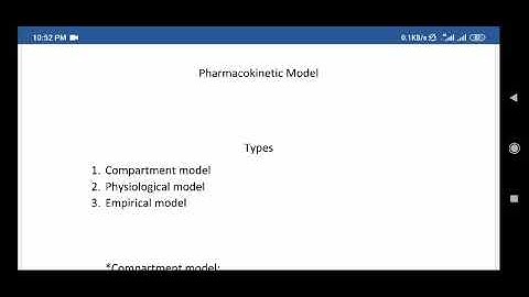 Presentation on pharmacokinetic Model