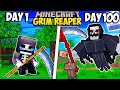 I survived 100 days as the grim reaper in minecraft
