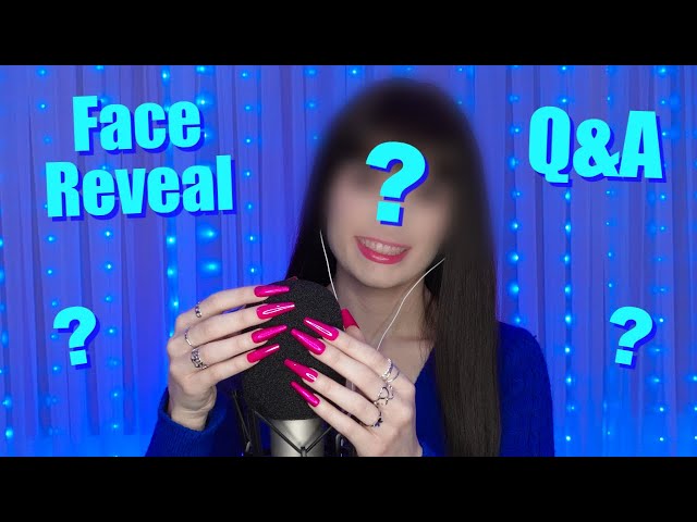 ASMR Face Reveal + Q&A 🫣 Mic Scratching with Slow & Sensitive Whispering in Your Ears for Sleep 💙 4K