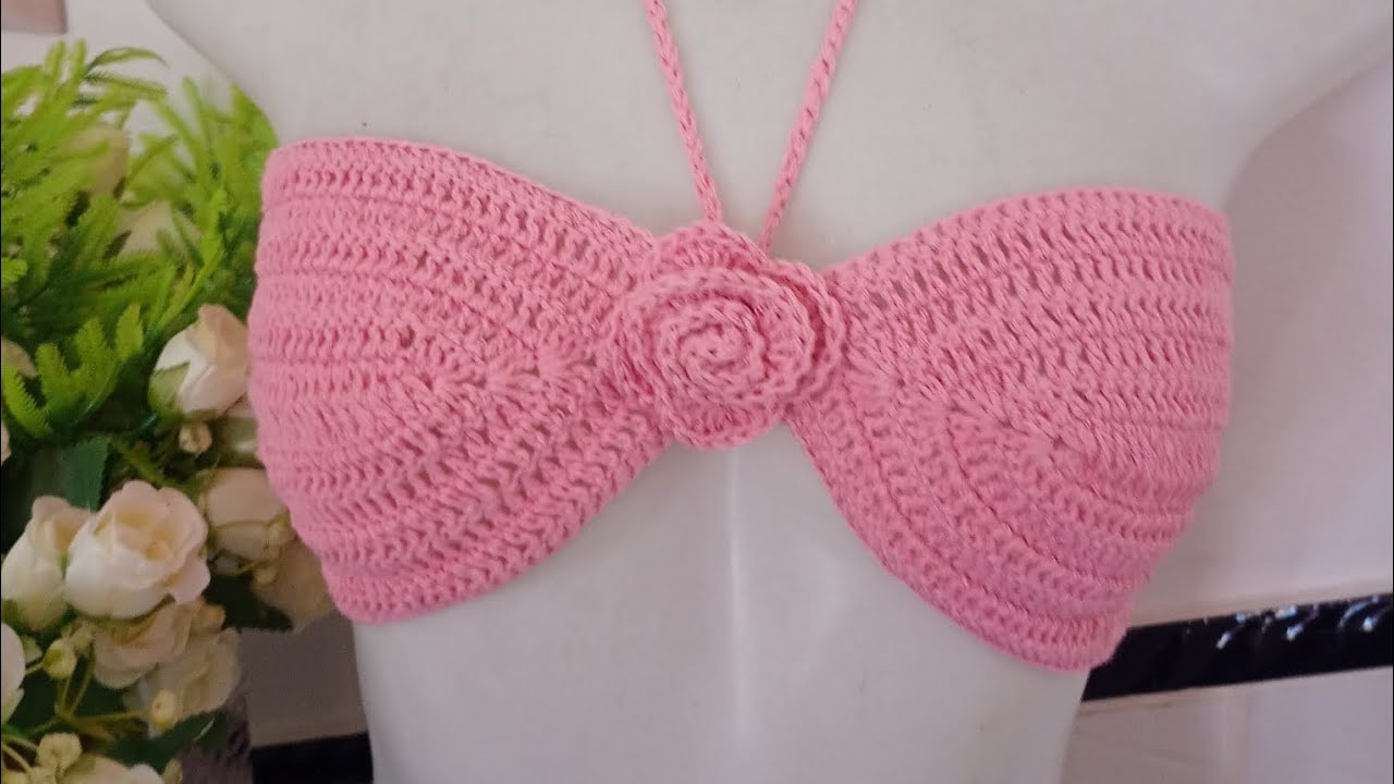 Biquíni tomará que caia modelo top em crochê Passo a passo 