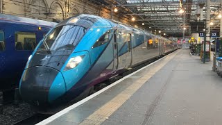 Leaving Edinburgh Waverley On Board Class 802 Trans Pennine Express Nova 1 to Manchester Airport