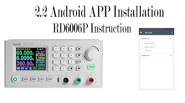 RD6006 operation series video(manual 2.2) - Android Phone APP installation