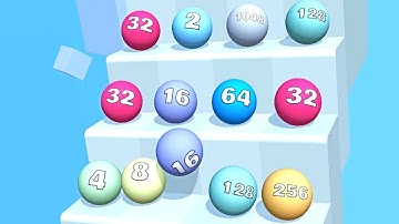Ball Ladder 2048 ! All Levels Gameplay (192-202) android, ios