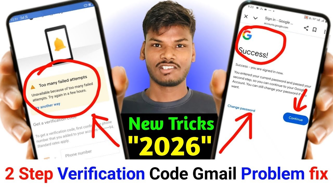 2 Step Verification code Gmail Problem Fix 2026 l Gmail Account ...