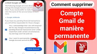 Comment Supprimer Un Compte Gmail 2024  Supprimer Dfinitivement Le Compte Google