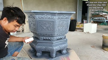 Sơn chậu giả đá kiểu đơn giản cho người không chuyên