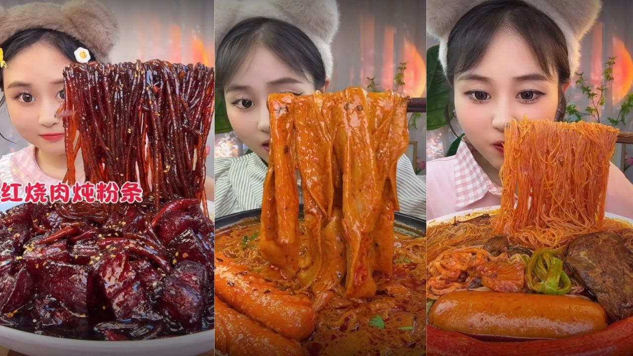 ASMR MUKBANG 중국먹방 chinesefood [Spicy  chewy noodles 2] 🍜