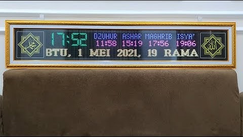 Demo Jam Sholat RGB P5 1x3 Wifi 3 Panel P5 RGB