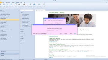 Sage 100 Auto Reversing Journals