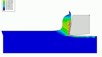 Abaqus CAE 2D Orthogonal Cutting of STEEL316L 6 (PEEQ)