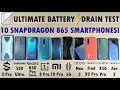 MAX Refresh Rate Battery Life DRAIN TEST - 10 Snapdragon 865 Powered Smartphones!