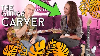 Carved Guitar Art - BBGF3 Secret Swan