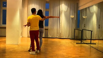 Zouk dance lessons. Beginners 2. 22.02.15. Cross step behind the lady and prison step.