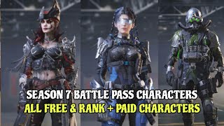 Season 7 Battle Pass Characters All Free Characters Rank Reward Codm 2025