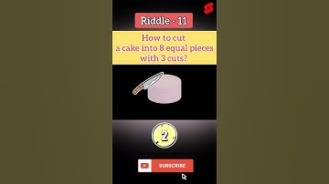 🤔💥How to cut a cake into 8 equal pieces with 3 cuts?🔪🎂 #shorts #puzzles #riddles #riddlesintamil