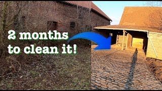 Massive Front Yard CLEAN UP of abandoned 1908 farm / Satisfying TIMELAPSE  PART 2
