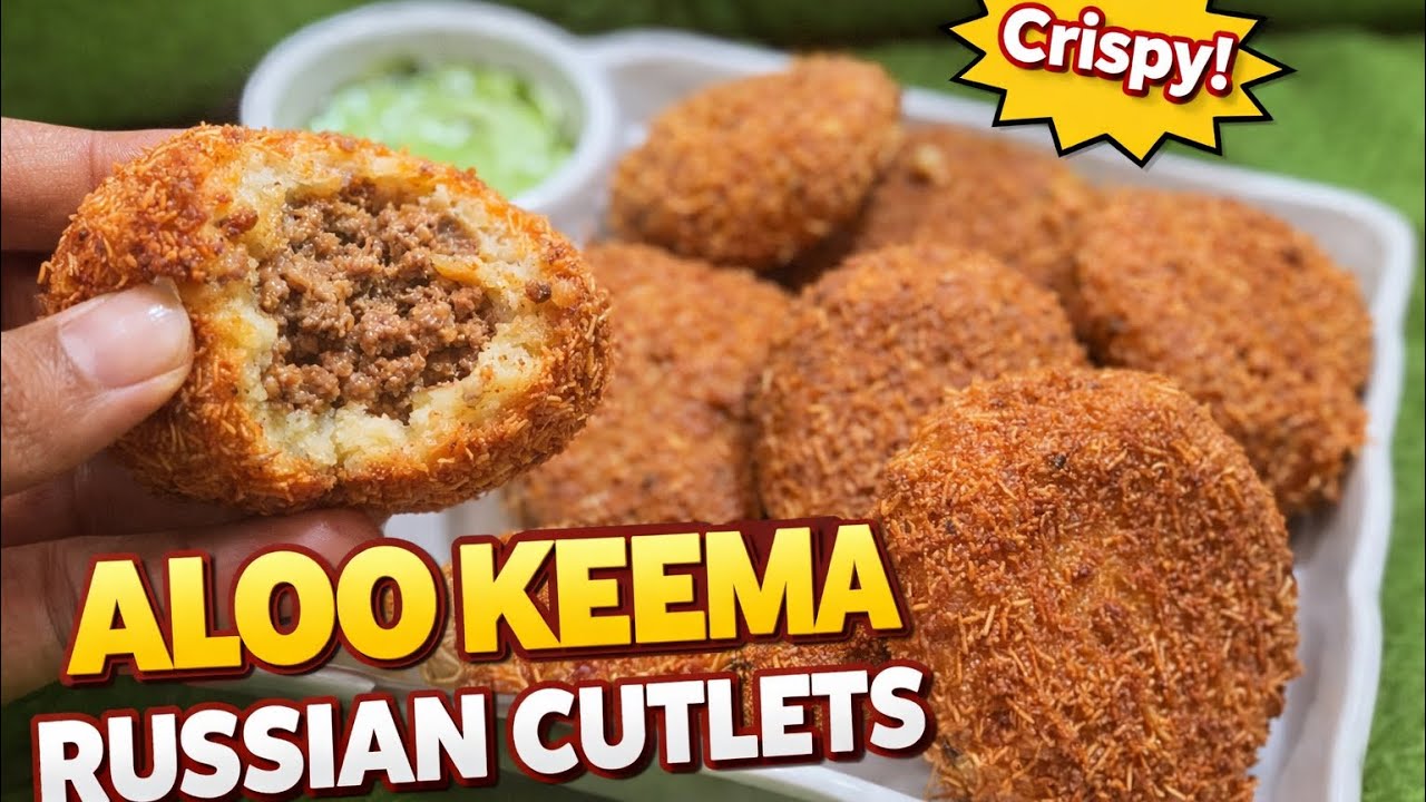 Ramadan Special Aloo Keema Russian Cutlet 😍  Crispy Iftar Snack Recipe #iftarideas r