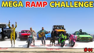 Mega Ramp Challenge In Gta 5 | Gta 5 In Telugu | Mega ramp challenge By Adam | Episode 44