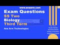 Exam Questions SS Two Biology Third Term 1 to 20