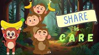 Banana Adventure | A Tale of Sharing! | bedtime stories for toddlers | learning for kids | Animted