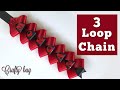 3 loop homecoming mum chain; homecoming mum braid #craftybug #homecoming #homecomingmum