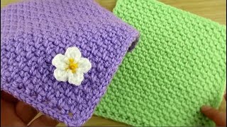 Crochet Dishcloth/crochet for beginners/moss stitch