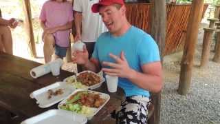 Iguana Eating Challenge - Special Request While In Roatan, Honduras!!