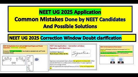 NEET 2025 Application Correction window doubt clarification in Tamil with detailed Steps #neetug