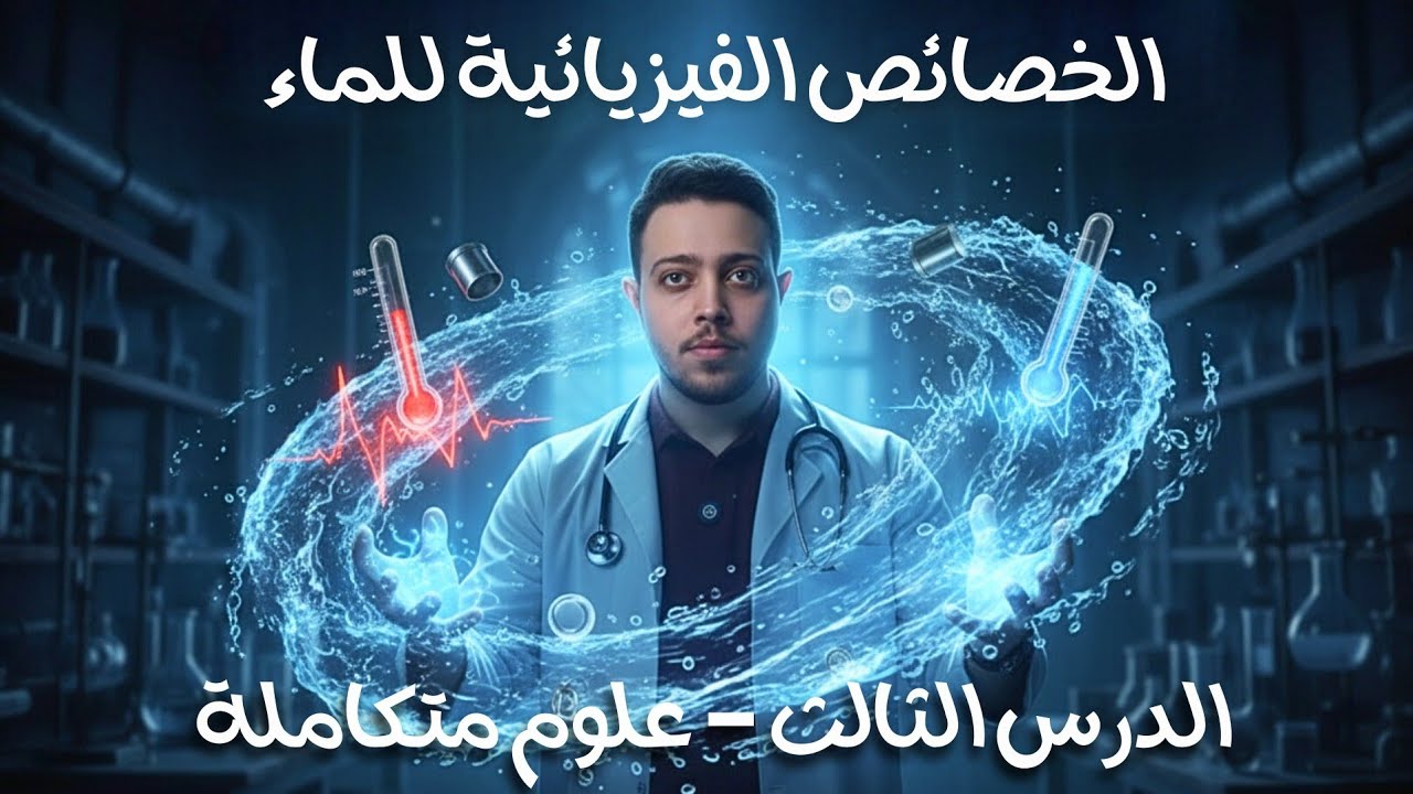 شرح درس الخصائص الفيزيائية للماء | علوم متكاملة | أولى ثانوي 2026 - دفعة البكالوريا - مستر سيد هيكل 