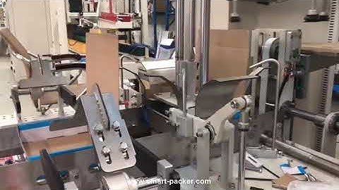 Box carton automatic forming folding machine testing video for different structure of boxes cartons