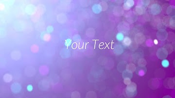 Bokeh Intro VZ Intro Animation Clip With Audio