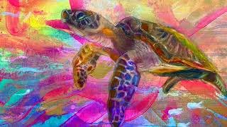 Stunning Sea Turtle Painting Comes to Life!  Watch the Ocean Magic Unfold!