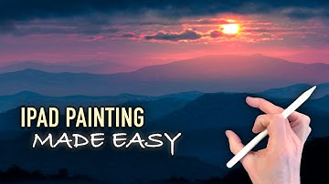 Schilderen op je IPAD: tutorial over een zonsonderganglandschap in Procreate